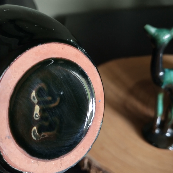 Vintage Blue Mountain Pottery Canada Green Drip Glaze - Picture 9 of 11